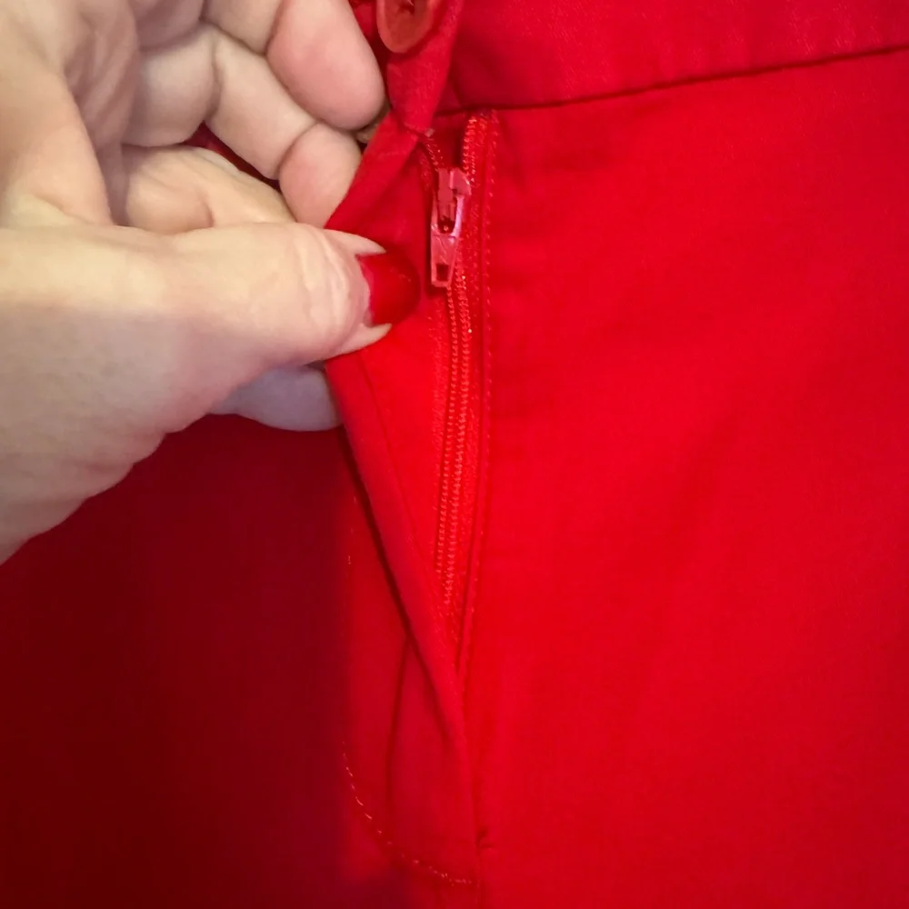 NWT  Talbots Women's Vibrant Red PERFECT SKIMMER  Capri Pant  SZ: 16   BIN#S - Picture 7 of 11